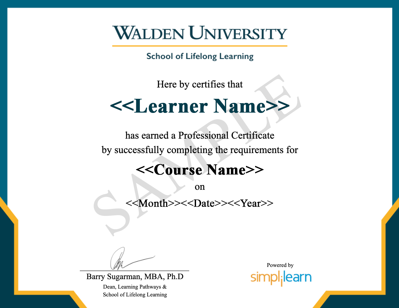 Certificate of Achievement For Digital Marketing Specialist Program